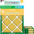 Filterbuy 20x25x1 Air Filter MERV 11 Allergen Defense Replacement, by Filterbuy