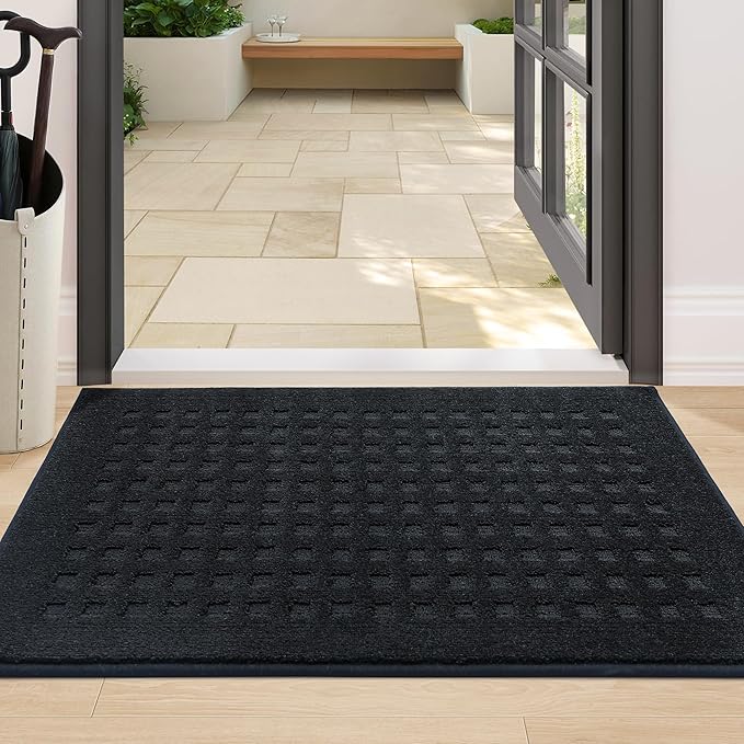 BEQHAUSE Waffle Door Mats Indoor 24"x36", Dog Mat by BEQHAUSE