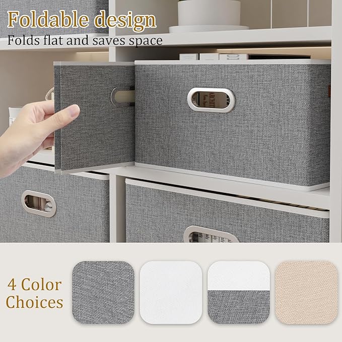Yawinhe Fabric Storage Baskets, Foldable Closet Organizer - Image 7
