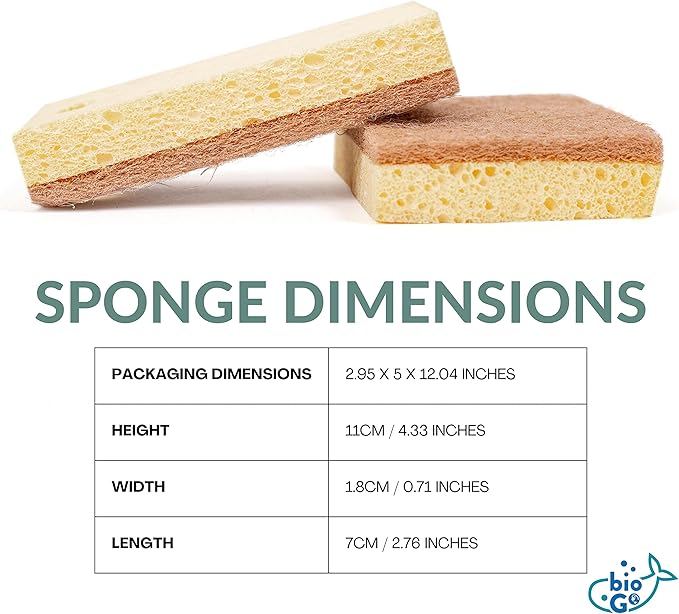 bioGo 24 Pack Biodegradable Kitchen Sponges - Image 6