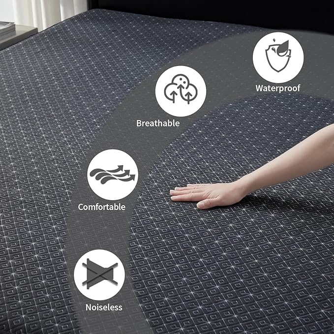 BEDLORE Waterproof Twin XL Mattress Protector, Noiseless Mattress Cover - Image 2