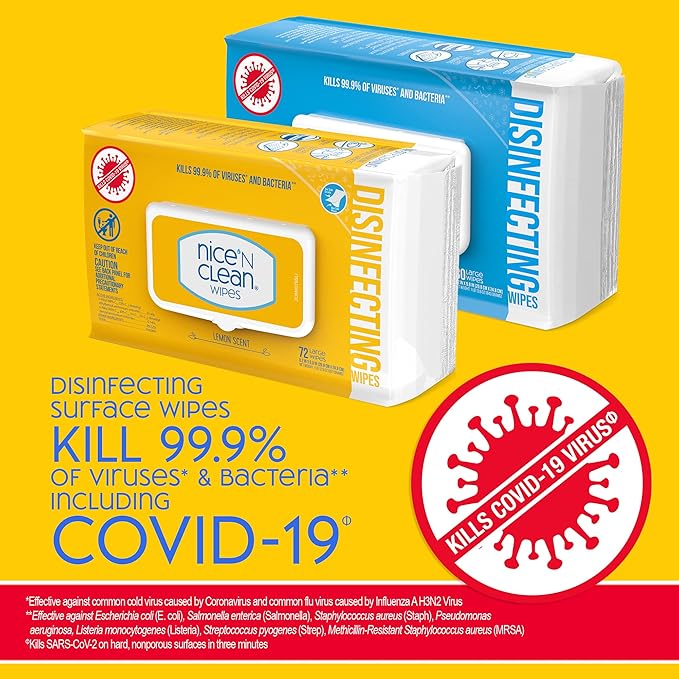 Nice 'N Clean Disinfecting Surface Wipes 304ct | Cleans & Disinfects Home & - Image 3