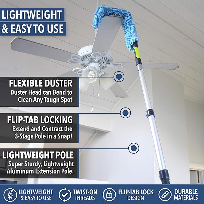 EVERSPROUT 20+ Foot High Reach Flexible Microfiber Ceiling & Fan Duster | - Image 4