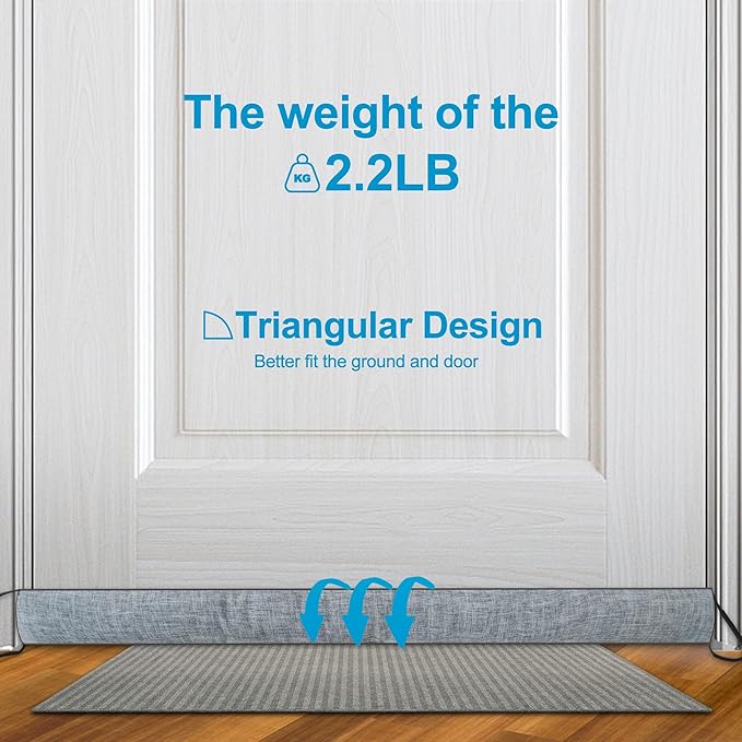 QUOLIX Triangle Under-Door Draft Stopper, 36 Inch Noise Blocker, Weighted - Image 7