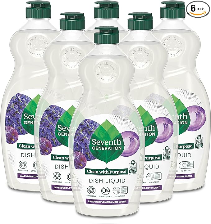 Seventh Generation Dish Soap Liquid Lavender Flower & Mint Scent Pack of 6 by SeventhGeneration