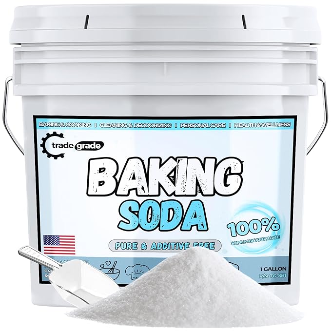 TradeGrade Pure Baking Soda Powder – 1 Gallon Bucket, Sodium Bicarbonate Powder by TradeGrade