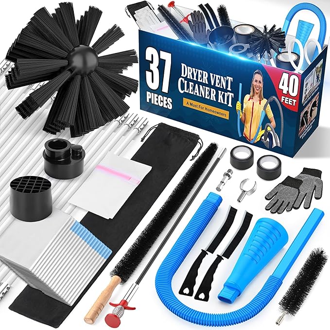 Sealegend 47-Piece 40-Feet Dryer Vent Cleaner Kit, Dryer Cleaning Tools by Sealegend