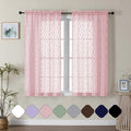 Aiyufeng Pink Sheer Curtains 2 Panels 54 Inch Length, Soft Lightweight Clip by Aiyufeng