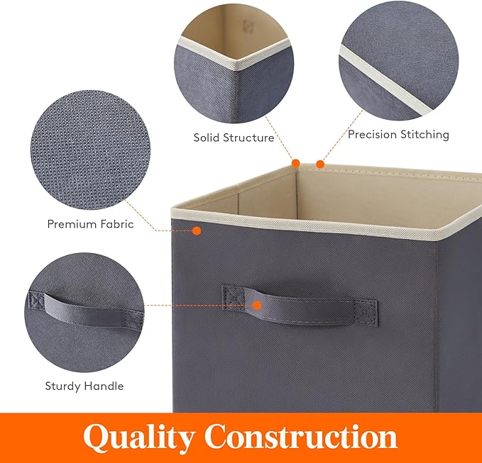 Lifewit Set of 10 Fabric Storage Cubes, Foldable Storage Box, Storage Box - Image 3