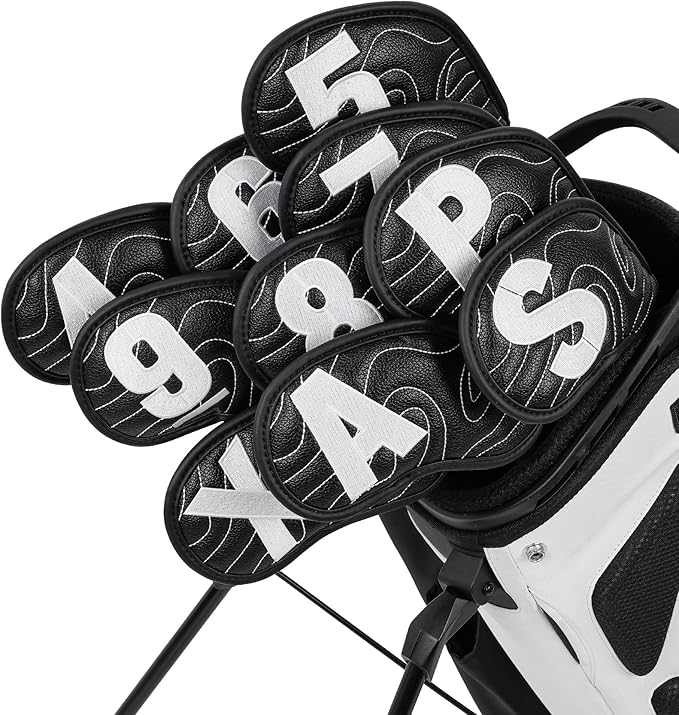 Big Teeth Golf Club Covers Full Set Driver Headcover Fairway Wood Hybrid Golf - Image 9