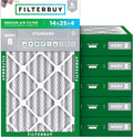 Filterbuy 14x25x4 Air Filter MERV 8 Dust Defense Replacement, Electrostatic by Filterbuy