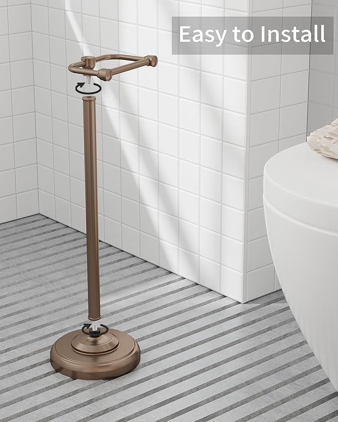 Toilet Paper Holder Stand, Bronze Toilet Paper Holder Free Standing, Post - Image 7
