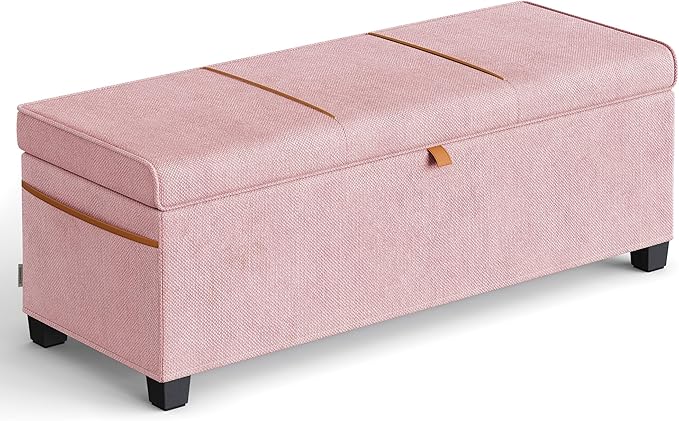 SONGMICS Storage Ottoman Bench, Storage Chest, 15.7 x 43.3 x 15.7 Inches by SONGMICSbySONGMICSHOME