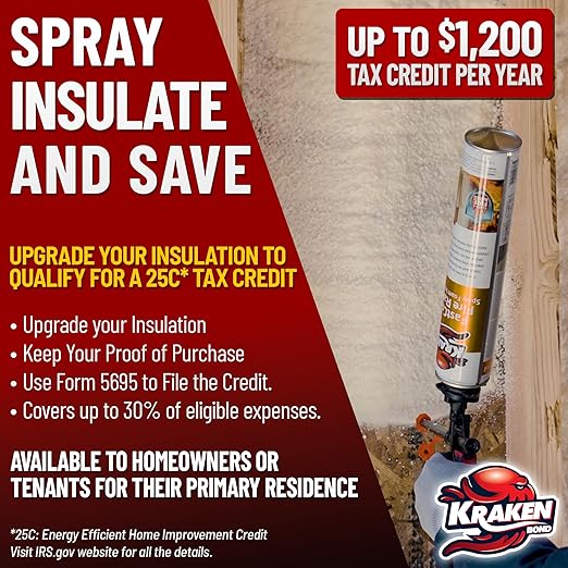 Kraken Bond Fastcoat Fire Rated Spray Foam Insulation Closed Cell in a Can 360 - Image 8