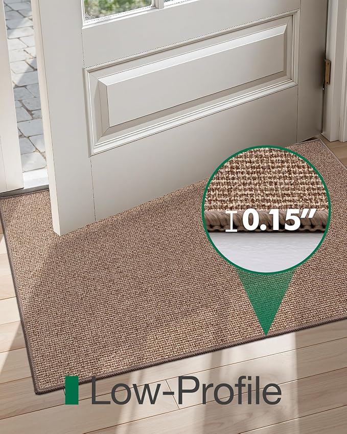 LUMI Indoor Door Mat 36"x56", Ultra Thin Low Profile Non-Slip Doormat - Image 4