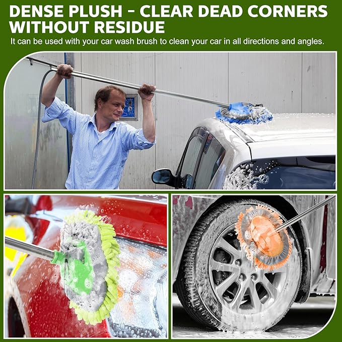 Layhit 5 Pcs Car Wash Mitt Set, Brush Not Included, Microfiber Mitt Cleaning - Image 6