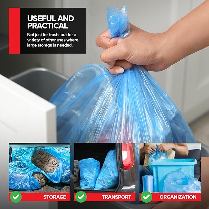 Heavy-Duty Blue Recycling Bags, Industrial or Home Use - Image 5