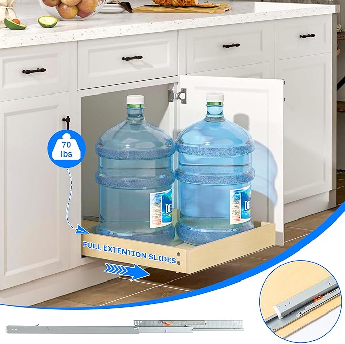 WelFurGeer Soft Close Pull Out Cabinet Organizer, Space-Saving Cabinet Organizer - Image 6