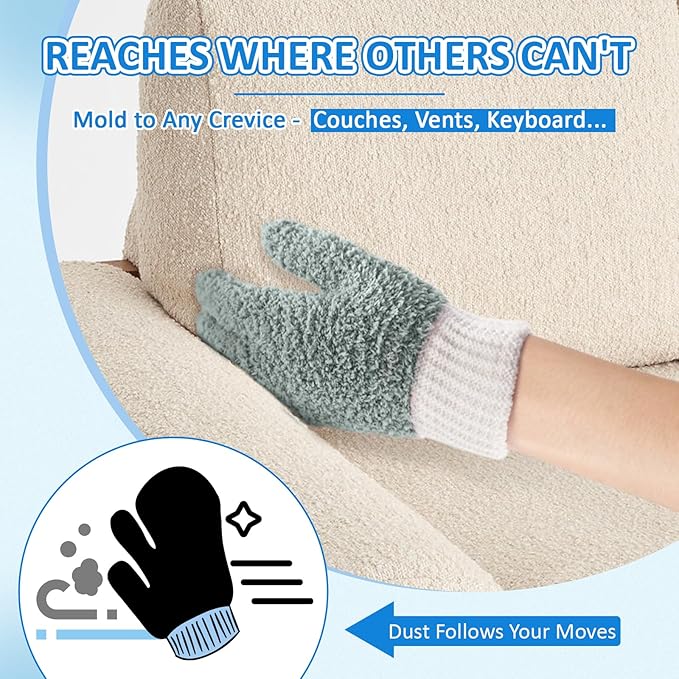 MIG4U Microfiber Dusting Gloves House Reusable Cleaning Glove - Image 9