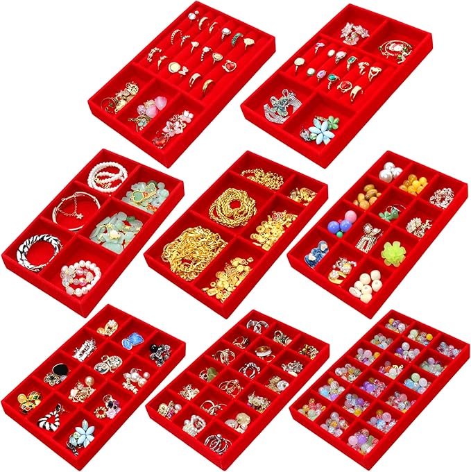 Earring Organizer Stackable Jewelry Storage Box Jewelry Drawer Organizer by 7COLORSKY