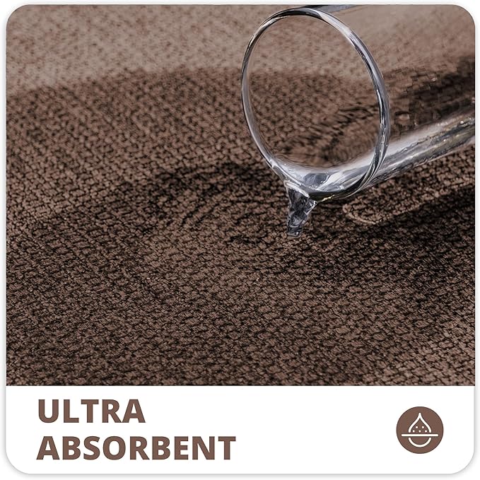 Bathroom Rugs Set 2 Pieces, Thin Bathroom Mats, Toilet Rugs, Quick Dry - Image 4