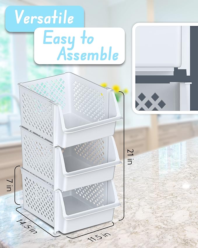 Skywin TidyFriend Plastic Stackable Storage Bins - Image 2