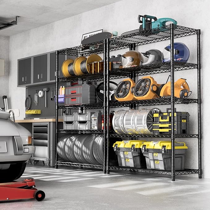1750 lbs Steel Storage Shelving 5-Tier Utility Shelving Unit Steel Organizer - Image 6