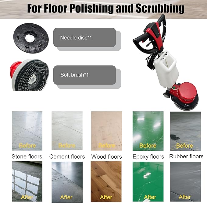 Floor Scrubber Buffer Heavy Duty Polisher Machine Polished Waxed Refurbished - Image 6