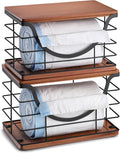 Extra Large Trash Bag Holder Stackable Kitchen Storage, 2 Pack Wall Mounted by YAFFWA
