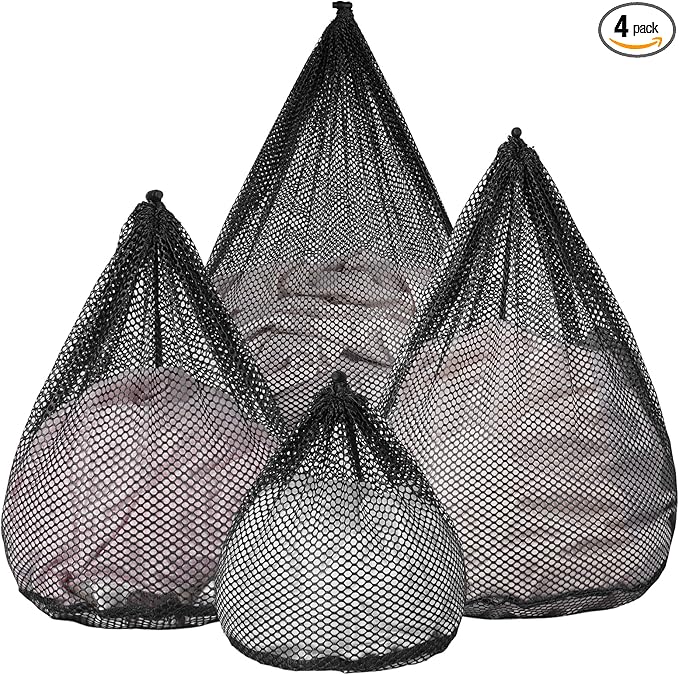 4Pcs Mesh Laundry Bags Washing Machine Mesh Wash Bags Jumbo by OKAKA