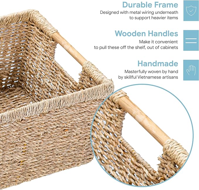 Large Wicker Basket Rectangular - Image 3
