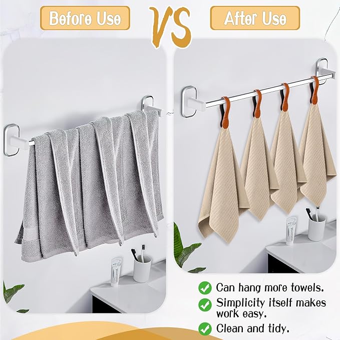 4 PCS Genuine Leather Towel Clips - Image 4