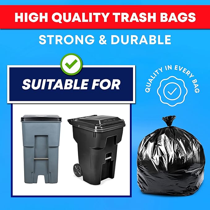 Veska 95-96 Gallon Trash Bags Heavy Duty, 100 Gallon Extra Large Trash Bags - Image 4