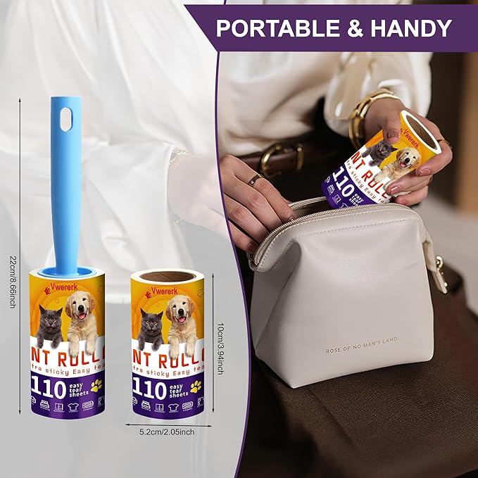 Lint Rollers for Pet Hair Extra Sticky, 660 Sheets Value Set/6 Lint Roller - Image 7