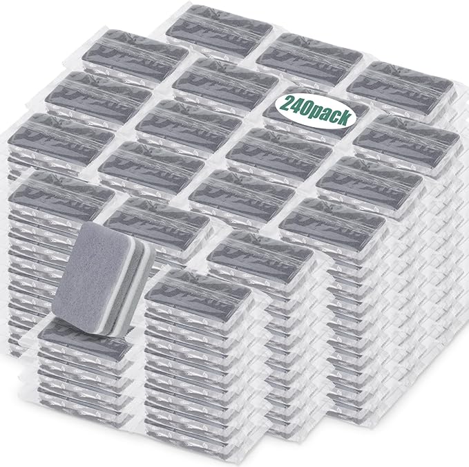 Tanlade 240 Pcs Individually Wrapped Sponge Dishwashing Sponge Bulk Non Scratch by Tanlade