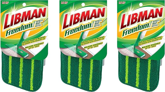Libman Freedom Spray Mop Refills, Three Refills Green 3 Pack by TheLibmanCompany