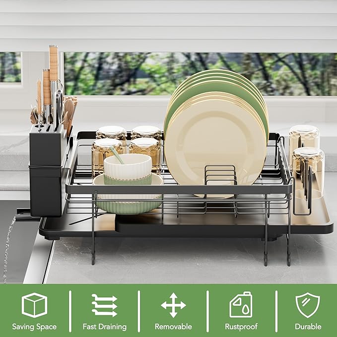 ROTTOGOON Expandable Dish Drying Rack - Image 4
