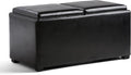 SIMPLIHOME Avalon 35 inch Wide Contemporary Rectangle 5 Pc Storage Ottoman in by SimpliHome