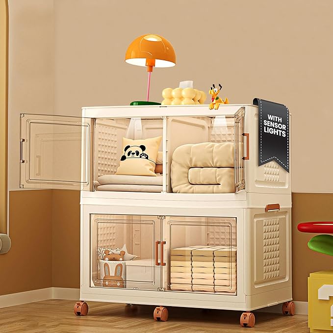 376QT/94Gal 2 Layers Stackable Storage Bins by FinchesCLUB