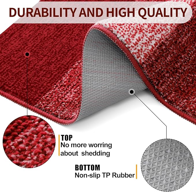 Kitinjoy Indoor Outdoor Door Mat, 48x30 Non-Slip Absorbent Dirt Trapper - Image 3