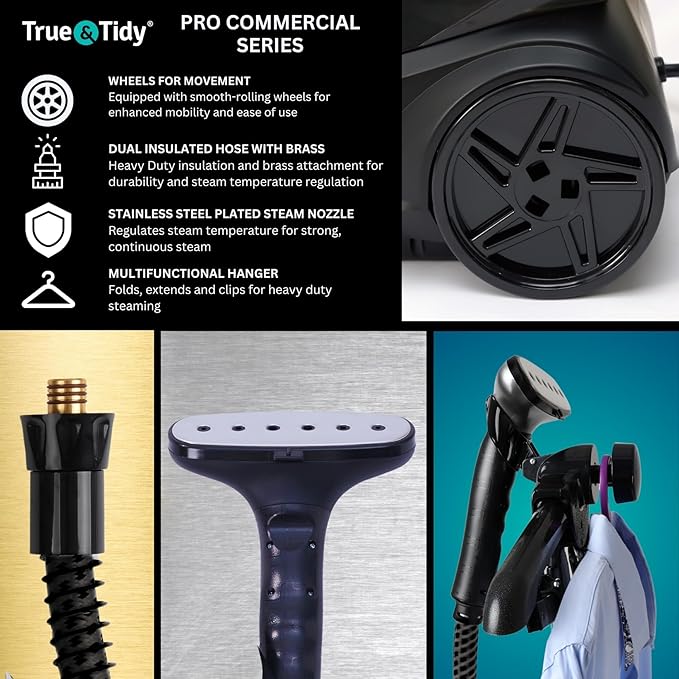 True & Tidy® Heavy-Duty Commercial Industrial Standing Garment Steamer - Image 2