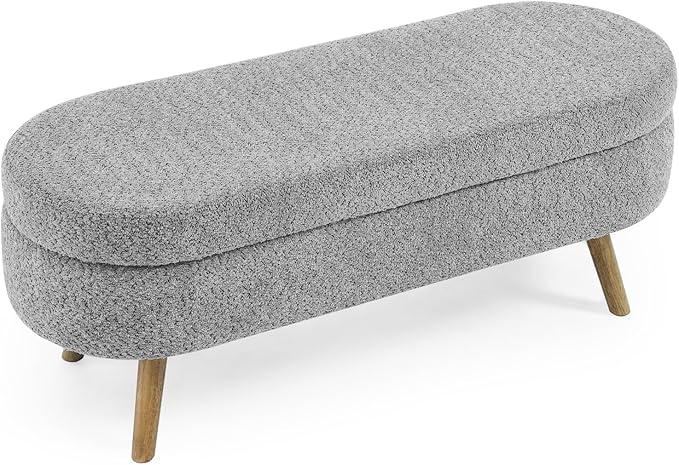Furnimart 43.5" Queen Size Storage Ottoman Bench, Flip Top End of Bed Storage - Image 6