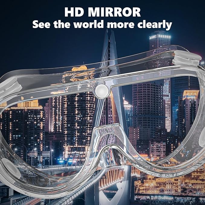 Super More 3PCS Anti-Fog Protective Safety Goggles Clear Lens Wide-Vision - Image 5