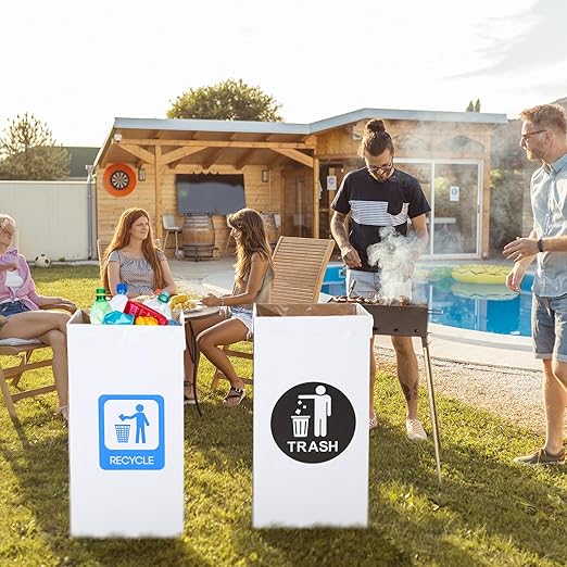 Tioncy 5 Pcs 40 Gallon Corrugated Cardboard Trash Cans Recycling Bins - Image 7