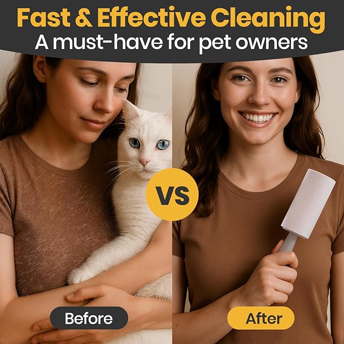 DELOMO Pet Lint Roller for Clothes – Lint Rollers for Pet Hair Extra Sticky - Image 3