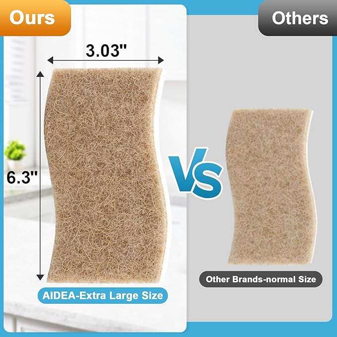 AIDEA XL Sponges Kitchen, Non-Scratch Scrub Sponge, Large Natural Sponge - Image 2