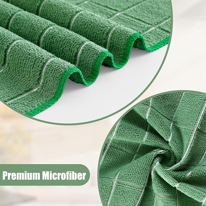 Homaxy Microfiber Kitchen Towels and Dishcloths Set, 16 Pack Soft and Absorbent - Image 2