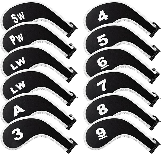 Golf 12pcs Thick Synthetic Golf Iron Head Covers Set Headcover Fit All Brands by Unknown