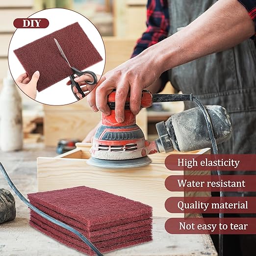 50 Pcs 7447 Fine General Purpose Scuff Pads 6 X 9 Inch Abrasive Hand Sanding - Image 2