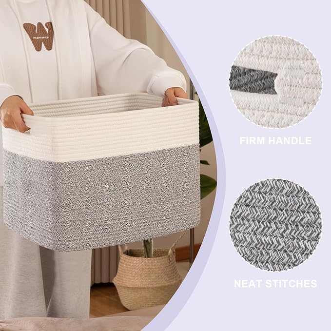 OIAHOMY Storage baskets for Shelf, Toy Storage Basket, Collapsible Storage Bins - Image 3